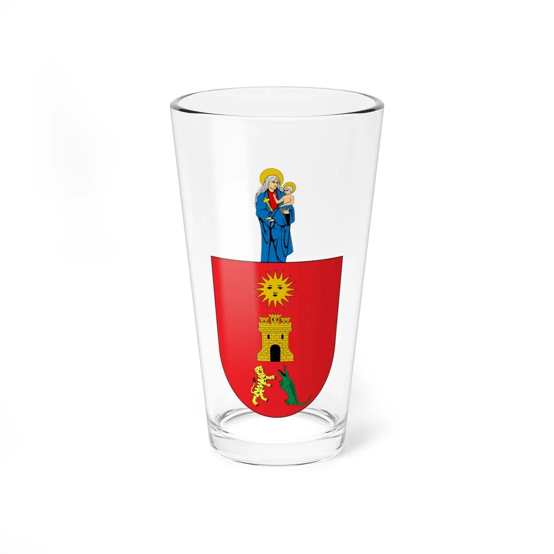 Escudo de Acandí (Colombia) (Coat of Arms) Pint Glass 16oz 16oz - Go Mug Yourself