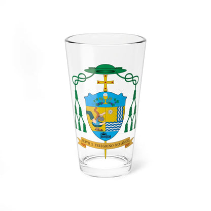 Escudo de Adilson Pedro Busin (Spain) (Coat of Arms) Pint Glass 16oz 16oz - Go Mug Yourself