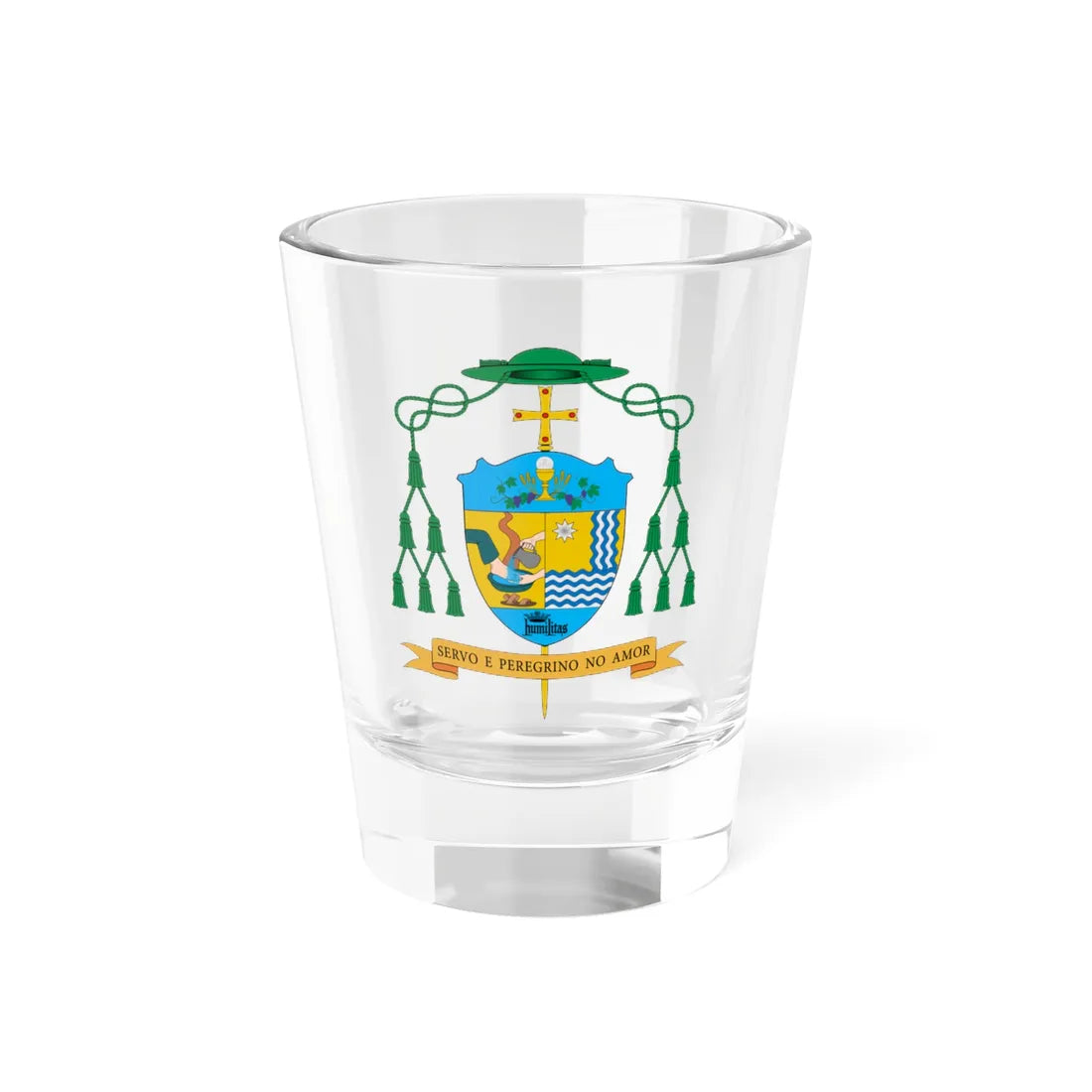 Escudo de Adilson Pedro Busin (Spain) (Coat of Arms) Shot Glass 1.5oz 1.5oz - Go Mug Yourself