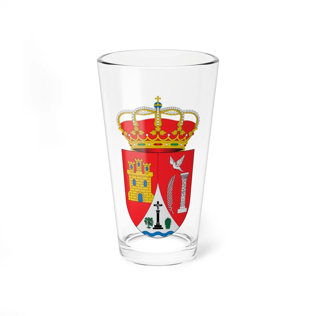 Escudo de Adrada de Haza Burgos (Spain) (Coat of Arms) Pint Glass 16oz 16oz - Go Mug Yourself