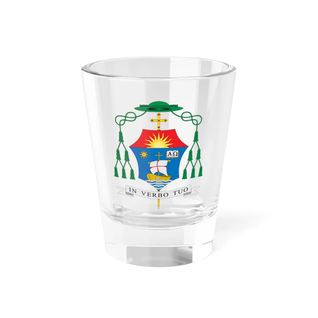 Escudo de Agnaldo Temóteo da Silveira (Spain) (Coat of Arms) Shot Glass 1.5oz 1.5oz - Go Mug Yourself