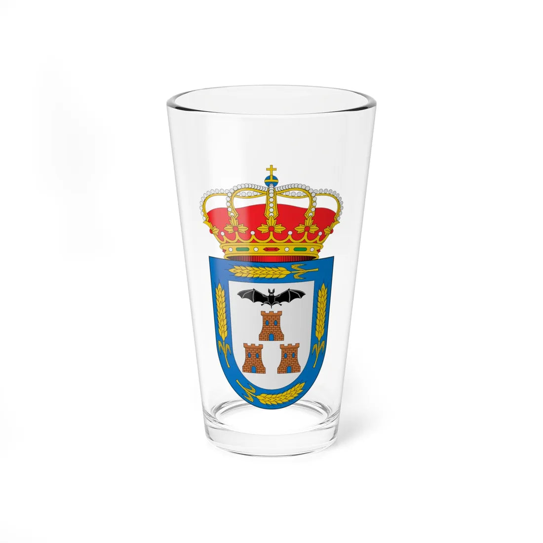 Escudo de Aguas Nuevas Albacete (Spain) (Coat of Arms) Pint Glass 16oz 16oz - Go Mug Yourself