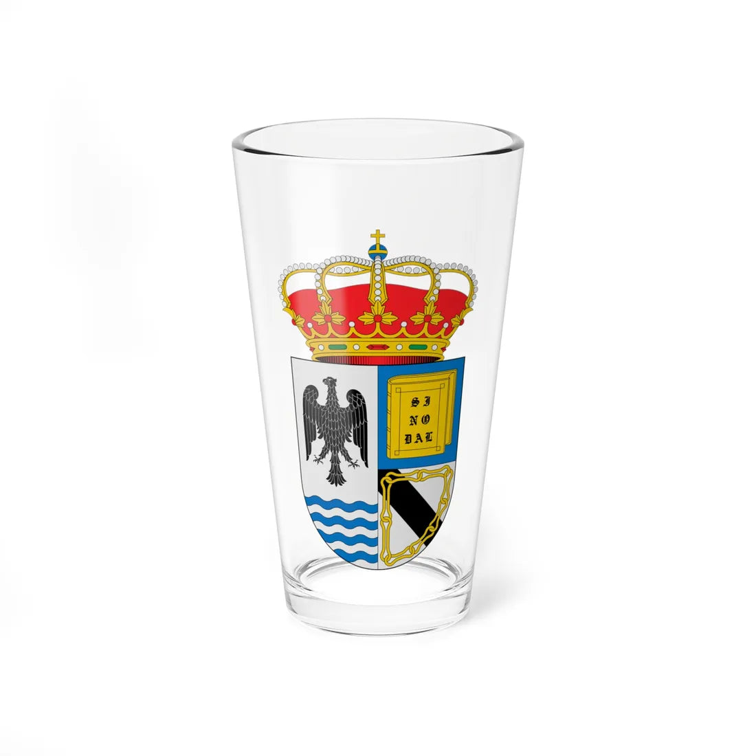 Escudo de Aguilafuente Segovia (Spain) (Coat of Arms) Pint Glass 16oz 16oz - Go Mug Yourself
