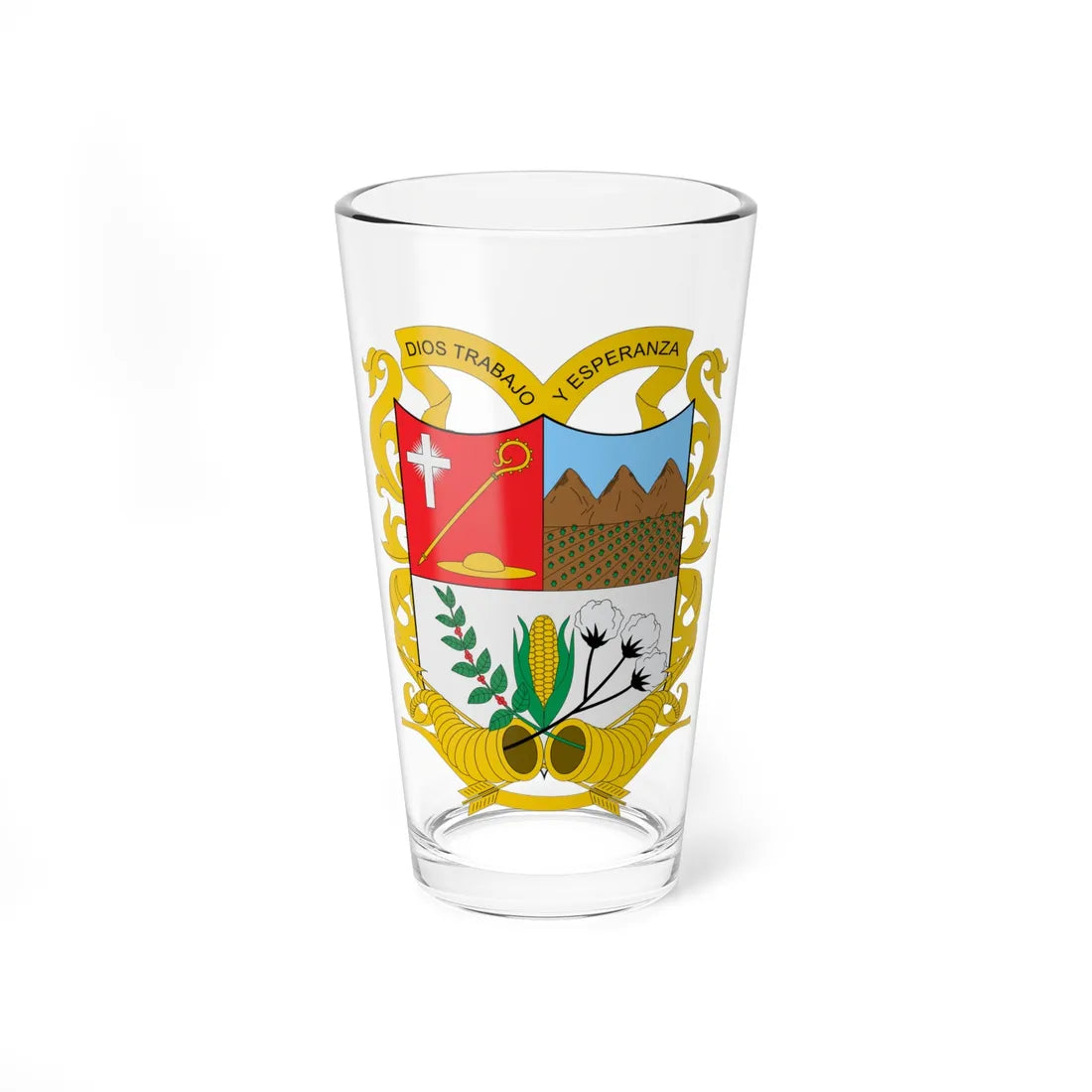 Escudo de Agustín Codazzi Cesar (Colombia) (Coat of Arms) Pint Glass 16oz 16oz - Go Mug Yourself