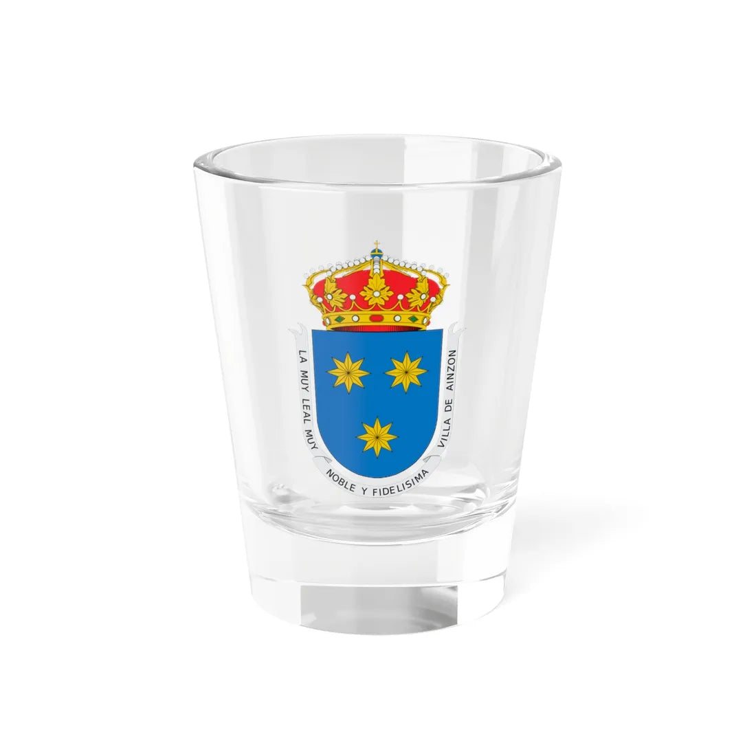 Escudo de Ainzón-Zaragoza (Spain) (Coat of Arms) Shot Glass 1.5oz 1.5oz - Go Mug Yourself