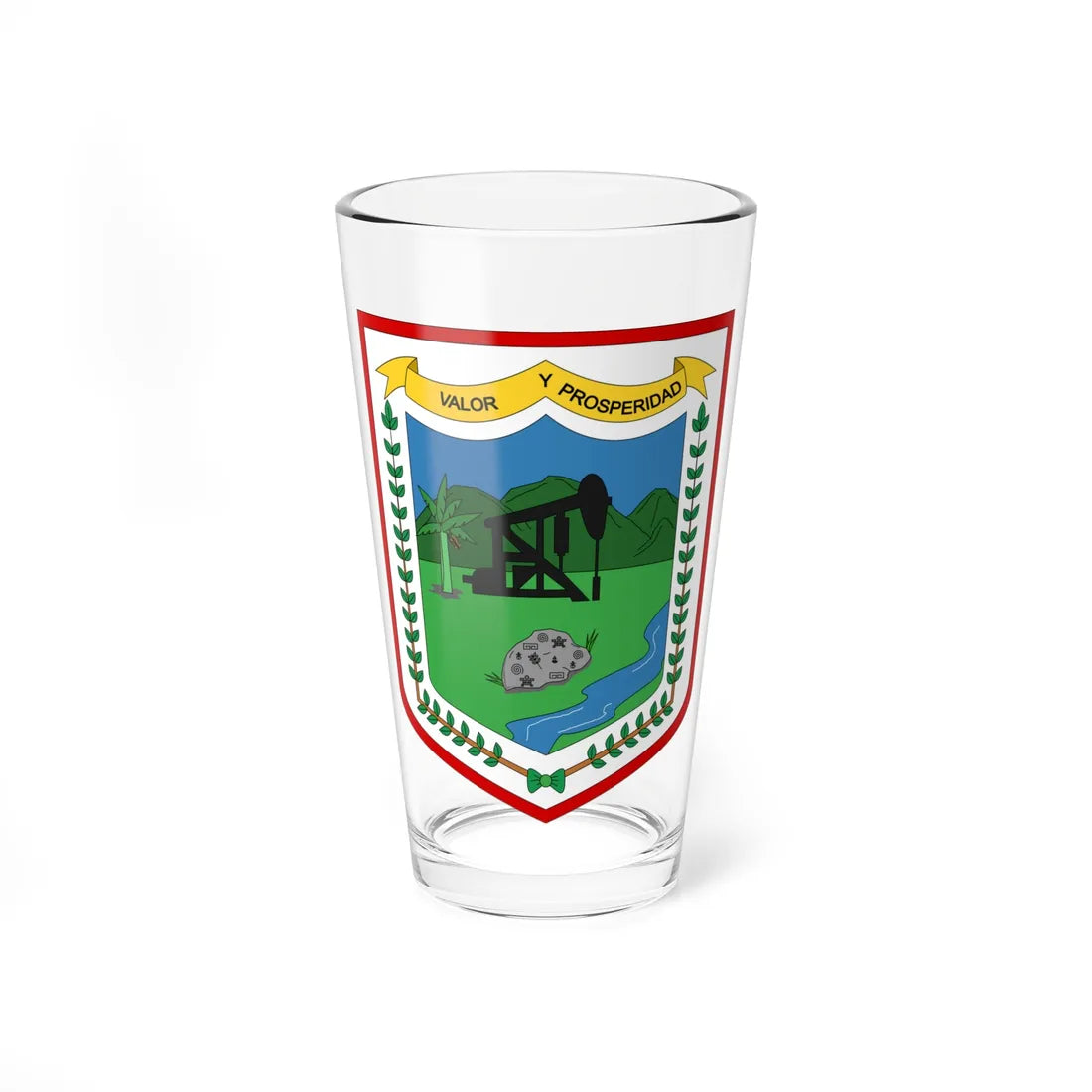 Escudo de Aipe - Huila (Colombia) (Coat of Arms) Pint Glass 16oz 16oz - Go Mug Yourself