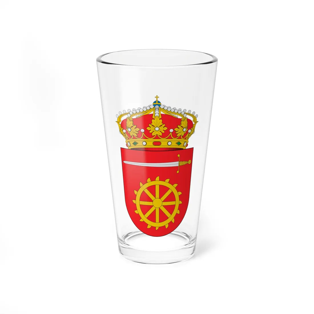 Escudo de Alía (Spain) (Coat of Arms) Pint Glass 16oz 16oz - Go Mug Yourself