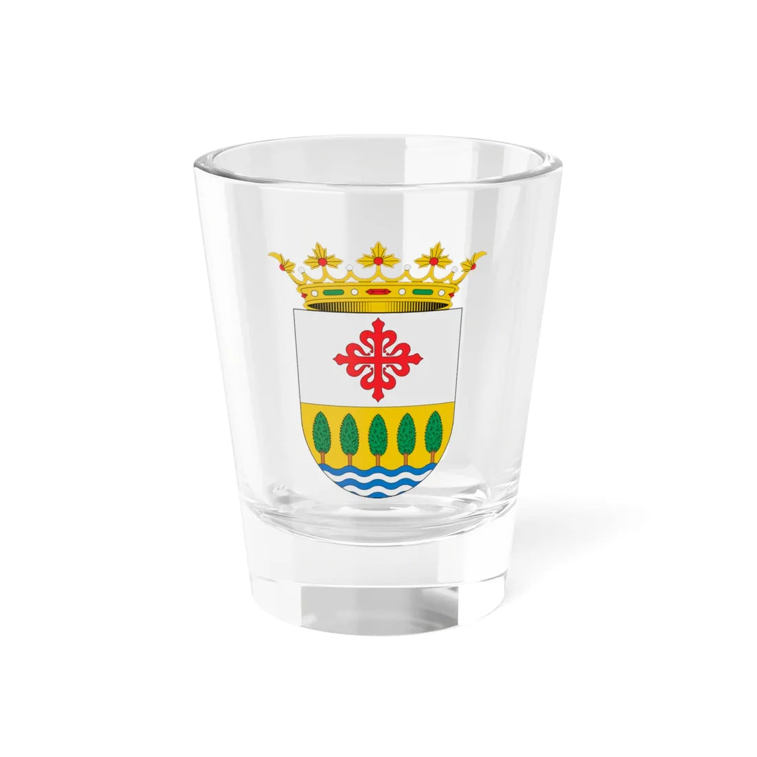 Escudo de Alamillo Ciudad Real (Spain) (Coat of Arms) Shot Glass 1.5oz 1.5oz - Go Mug Yourself