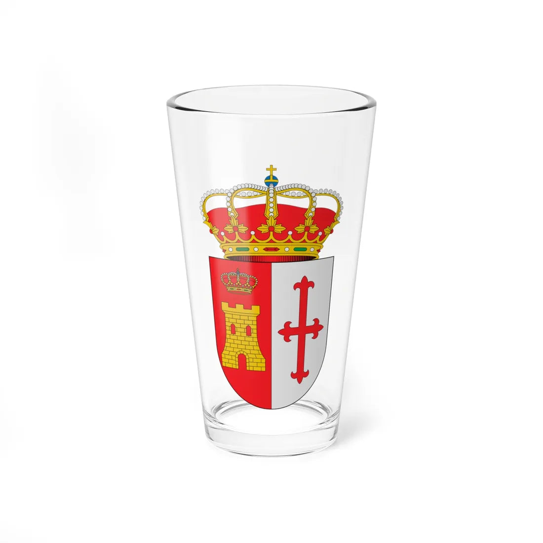 Escudo de Alar del Rey Palencia (Spain) (Coat of Arms) Pint Glass 16oz 16oz - Go Mug Yourself