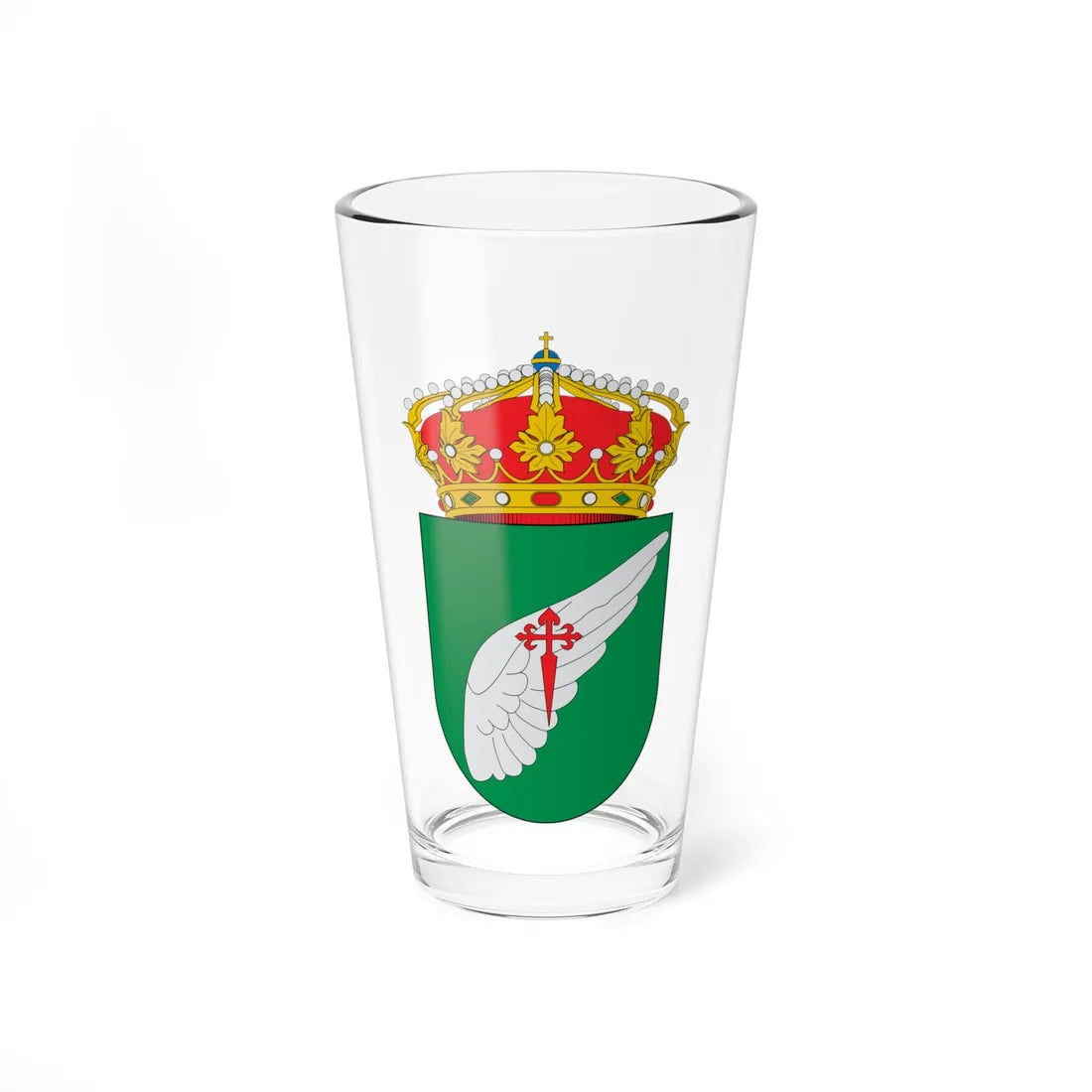 Escudo de Albalá (Spain) (Coat of Arms) Pint Glass 16oz 16oz - Go Mug Yourself