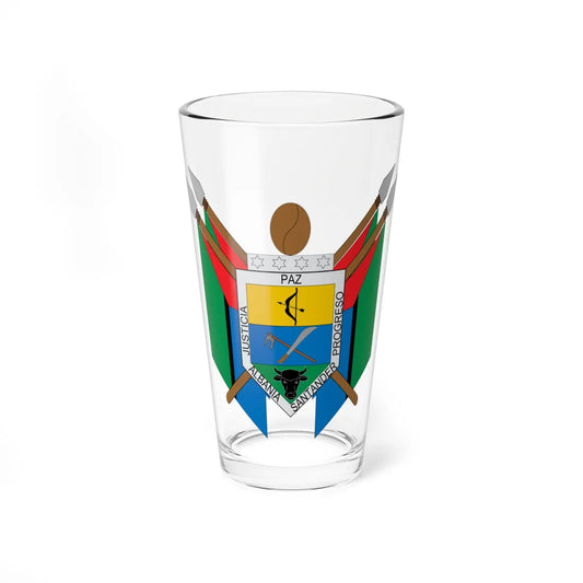 Escudo de Albania Santander (Colombia) (Coat of Arms) Pint Glass 16oz 16oz - Go Mug Yourself