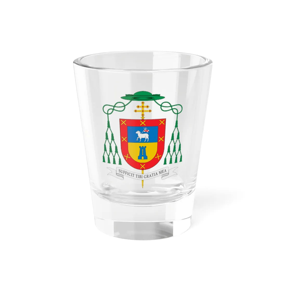 Escudo de Alberto Ortega Martín (Spain) (Coat of Arms) Shot Glass 1.5oz 1.5oz - Go Mug Yourself
