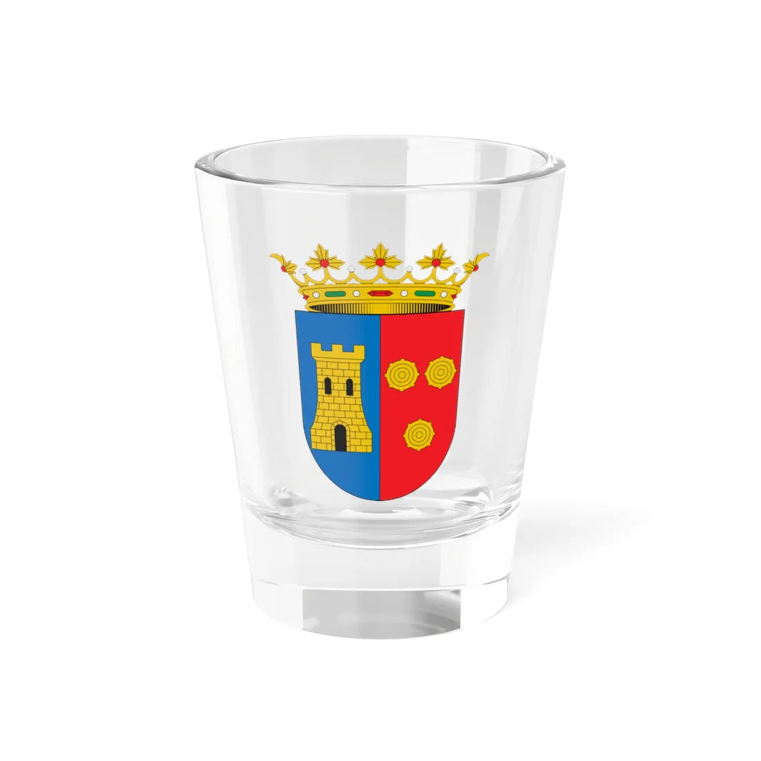 Escudo de Alborache Valencia (Spain) (Coat of Arms) Shot Glass 1.5oz 1.5oz - Go Mug Yourself