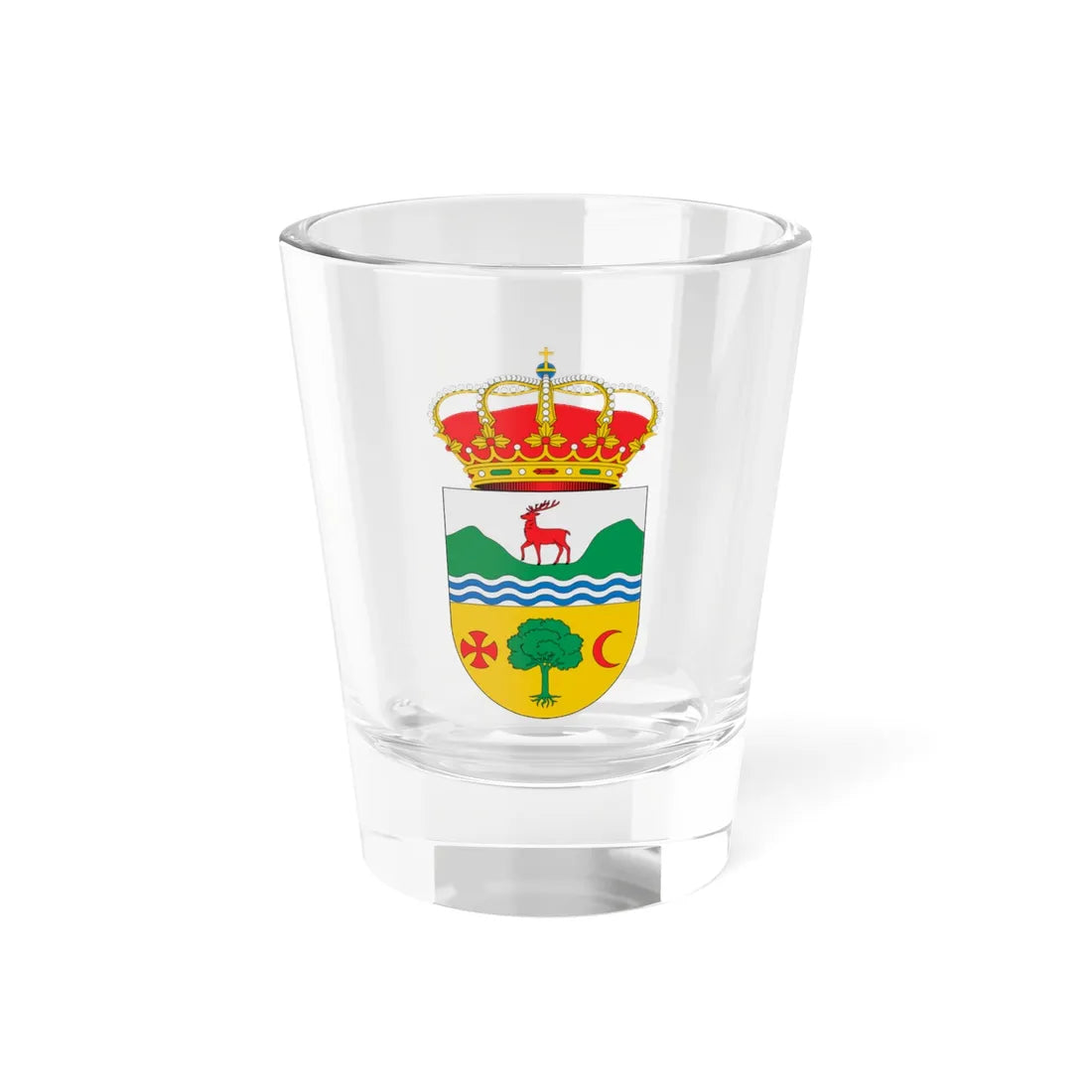 Escudo de Albuñuelas Granada (Spain) (Coat of Arms) Shot Glass 1.5oz 1.5oz - Go Mug Yourself