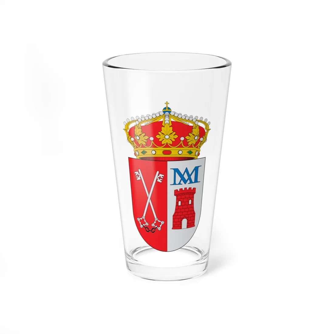 Escudo de Alcadozo (Spain) (Coat of Arms) Pint Glass 16oz 16oz - Go Mug Yourself
