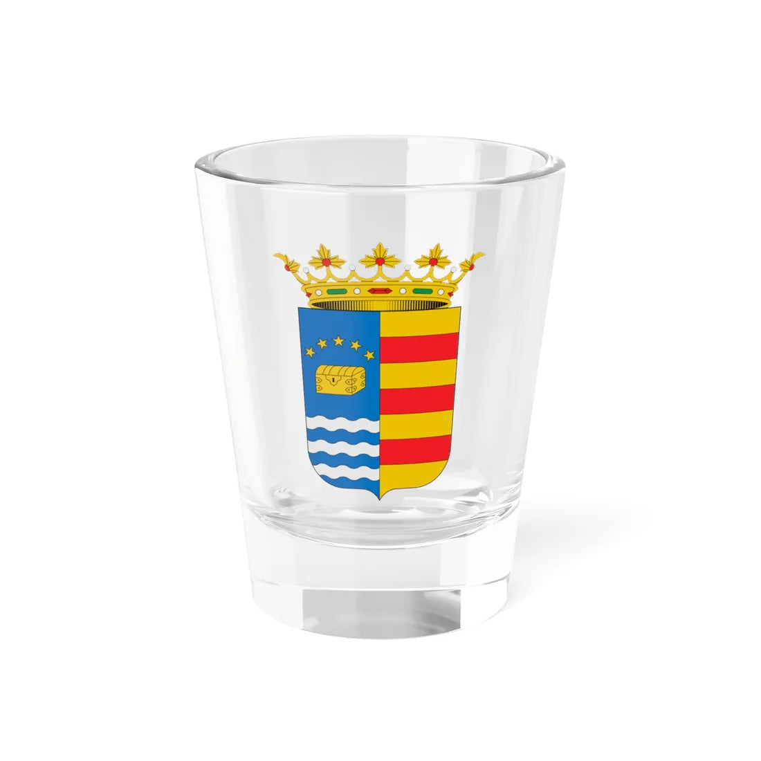 Escudo de Alcaine Teruel (Spain) (Coat of Arms) Shot Glass 1.5oz 1.5oz - Go Mug Yourself