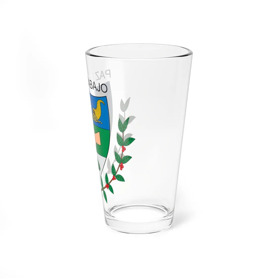 Escudo de Alcalá Valle del Cauca (Colombia) (Coat of Arms) Pint Glass 16oz - Go Mug Yourself