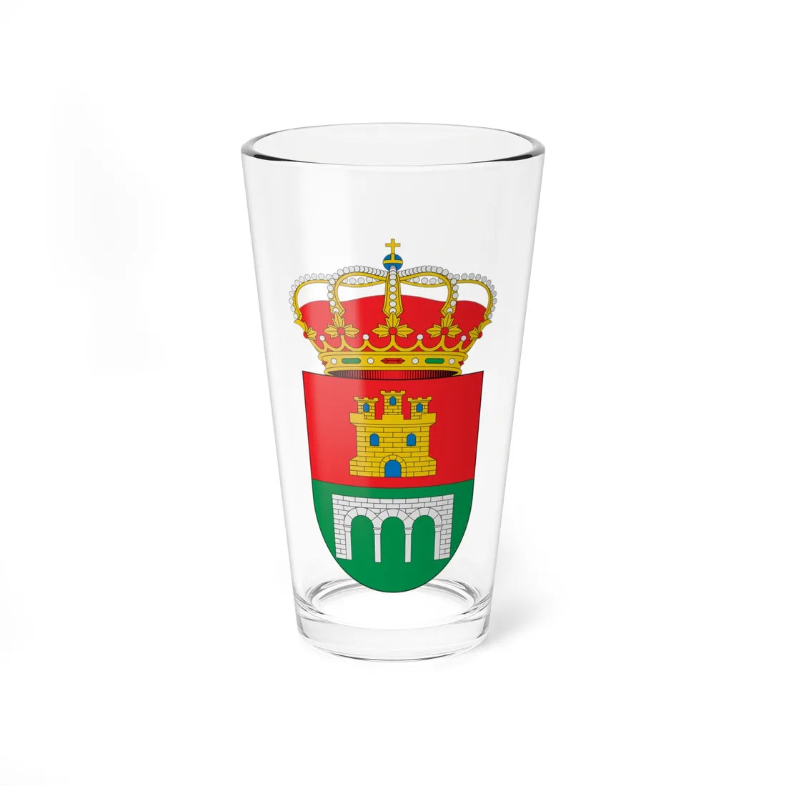 Escudo de Alcaucín Málaga (Spain) (Coat of Arms) Pint Glass 16oz 16oz - Go Mug Yourself