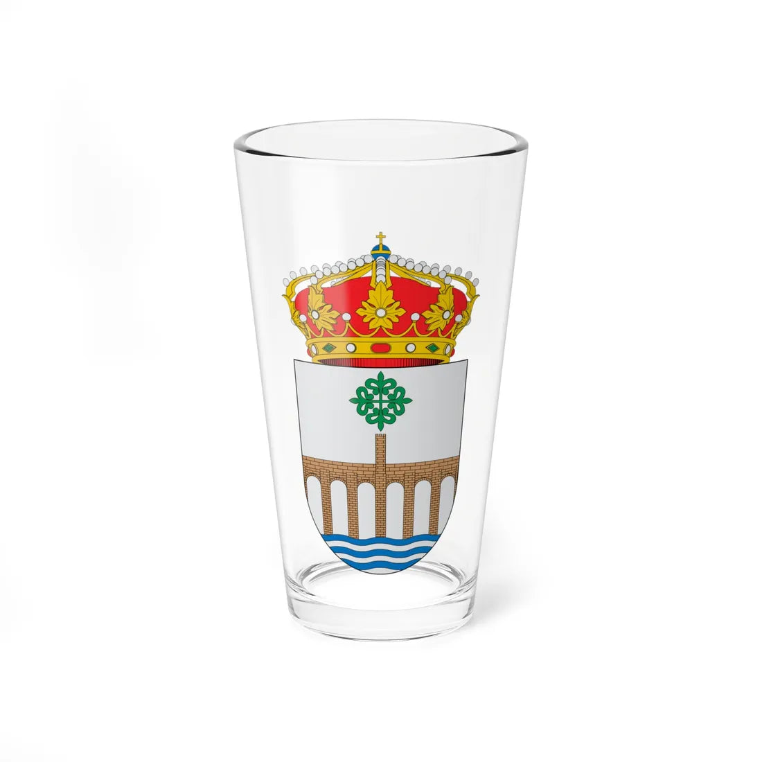 Escudo de Alcántara2 (Spain) (Coat of Arms) Pint Glass 16oz 16oz - Go Mug Yourself