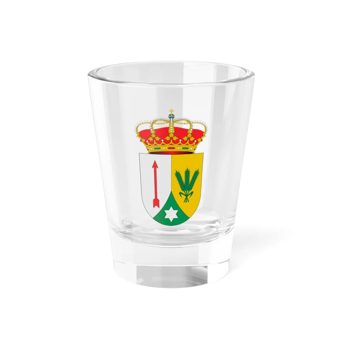 Escudo de Alcoba de los Montes Ciudad Real (Spain) (Coat of Arms) Shot Glass 1.5oz 1.5oz - Go Mug Yourself