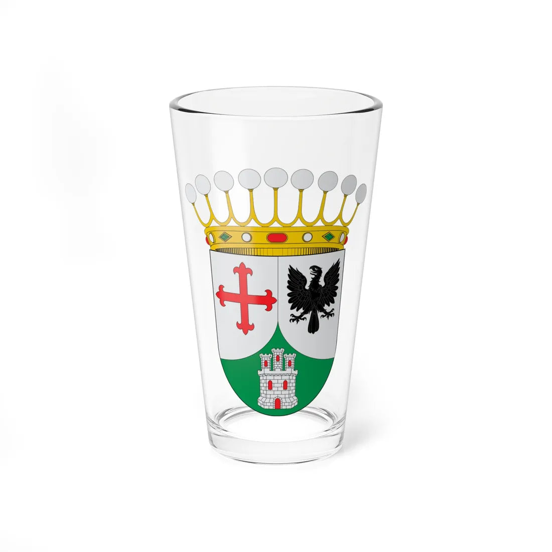 Escudo de Alcobendas (Spain) (Coat of Arms) Pint Glass 16oz 16oz - Go Mug Yourself