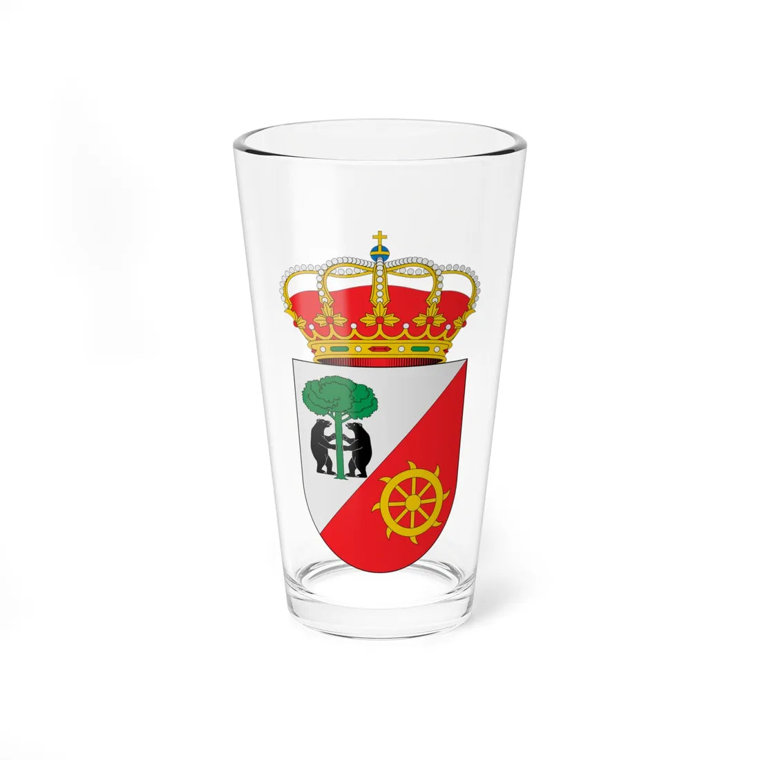 Escudo de Alcollarín Cáceres (Spain) (Coat of Arms) Pint Glass 16oz 16oz - Go Mug Yourself