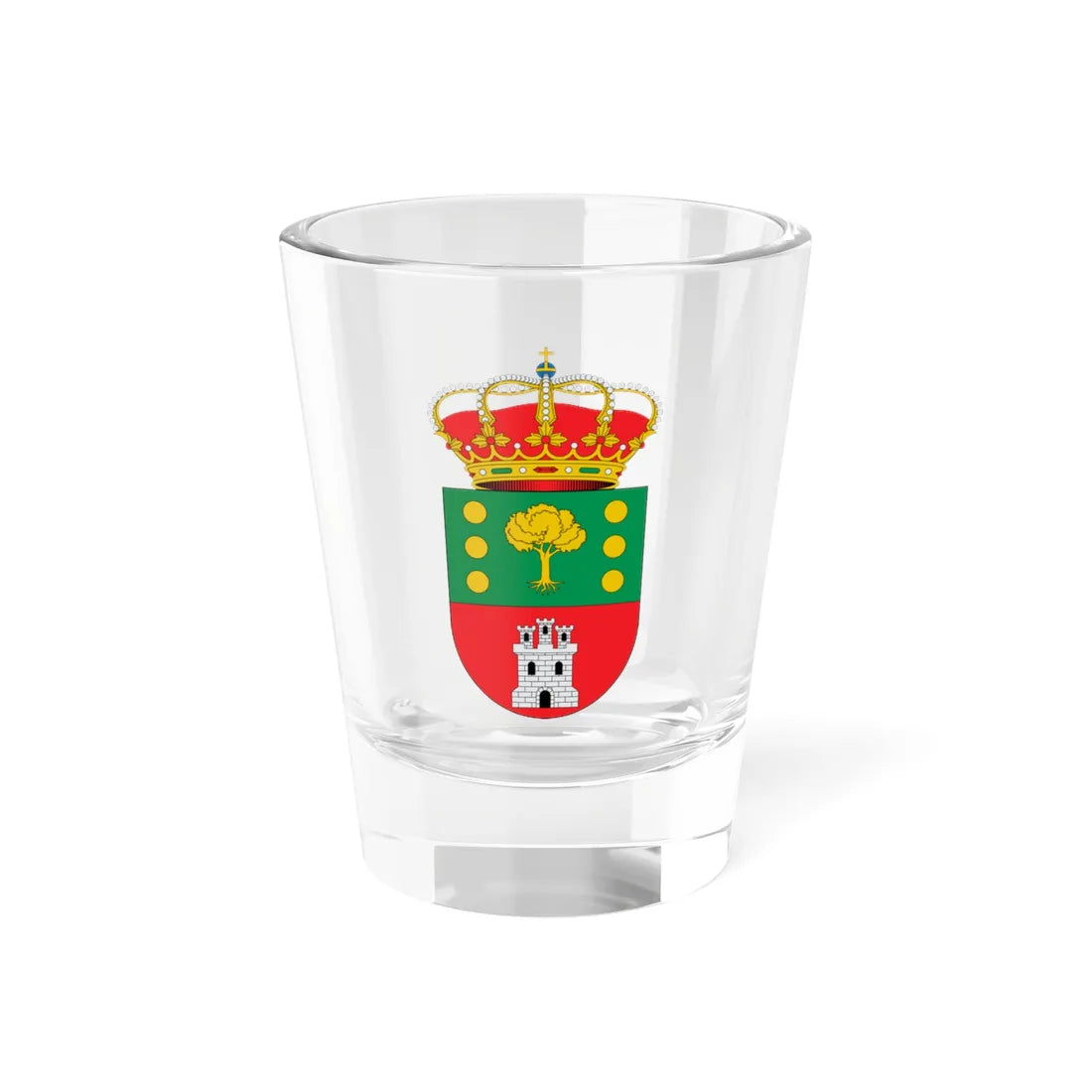 Escudo de Alcoroches Guadalajara (Spain) (Coat of Arms) Shot Glass 1.5oz 1.5oz - Go Mug Yourself