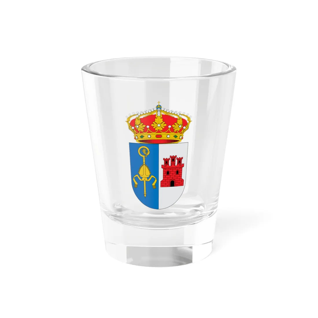 Escudo de Aldea del Obispo (Spain) (Coat of Arms) Shot Glass 1.5oz 1.5oz - Go Mug Yourself