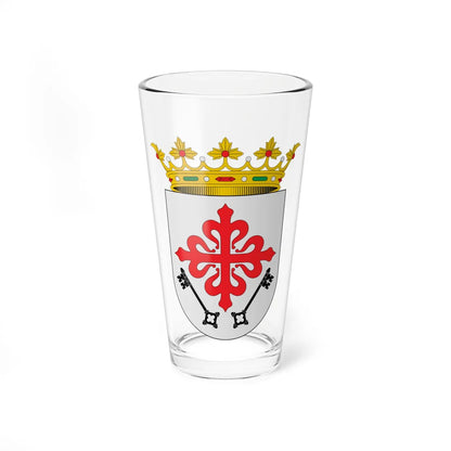 Escudo de Aldea del Rey Ciudad Real (Spain) (Coat of Arms) Pint Glass 16oz 16oz - Go Mug Yourself