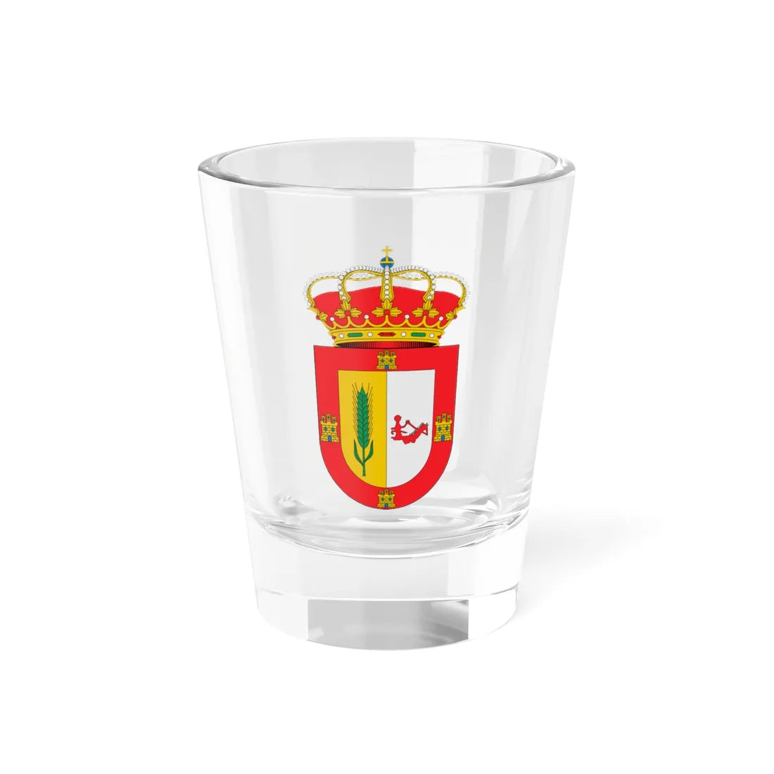 Escudo de Aldeacentenera Cáceres (Spain) (Coat of Arms) Shot Glass 1.5oz 1.5oz - Go Mug Yourself