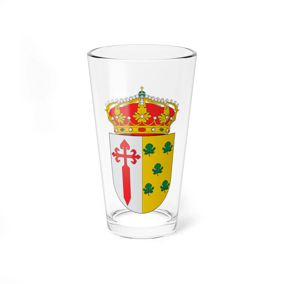 Escudo de Aldeanueva de Figueroa (Spain) (Coat of Arms) Pint Glass 16oz 16oz - Go Mug Yourself