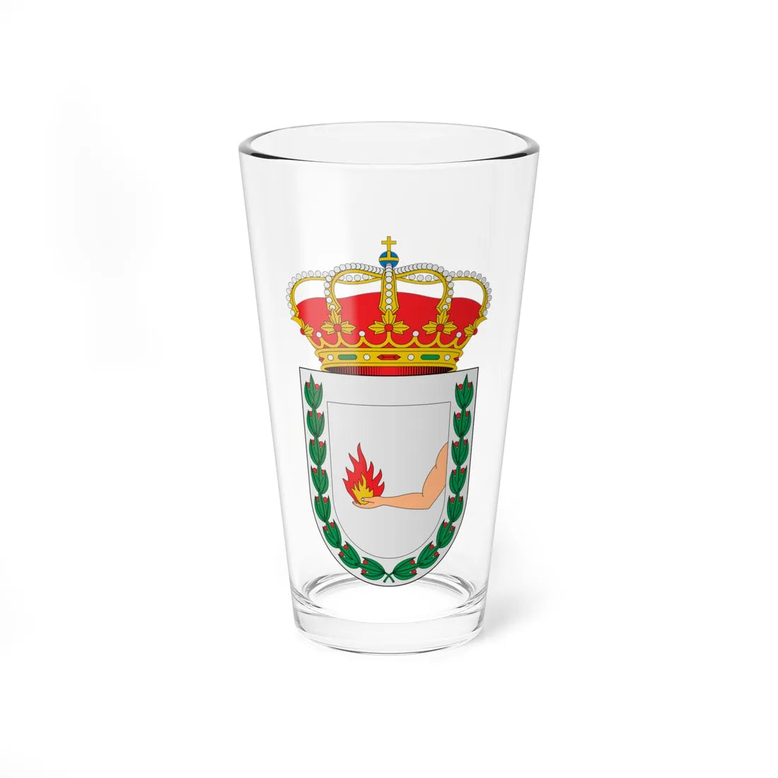 Escudo de Aldeaquemada Jaén (Spain) (Coat of Arms) Pint Glass 16oz 16oz - Go Mug Yourself