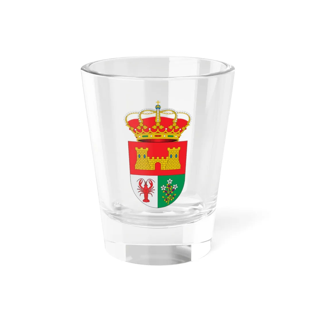 Escudo de Aldeasoña Segovia (Spain) (Coat of Arms) Shot Glass 1.5oz 1.5oz - Go Mug Yourself