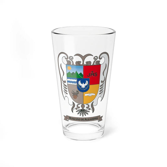 Escudo de Alejandría (Colombia) (Coat of Arms) Pint Glass 16oz 16oz - Go Mug Yourself