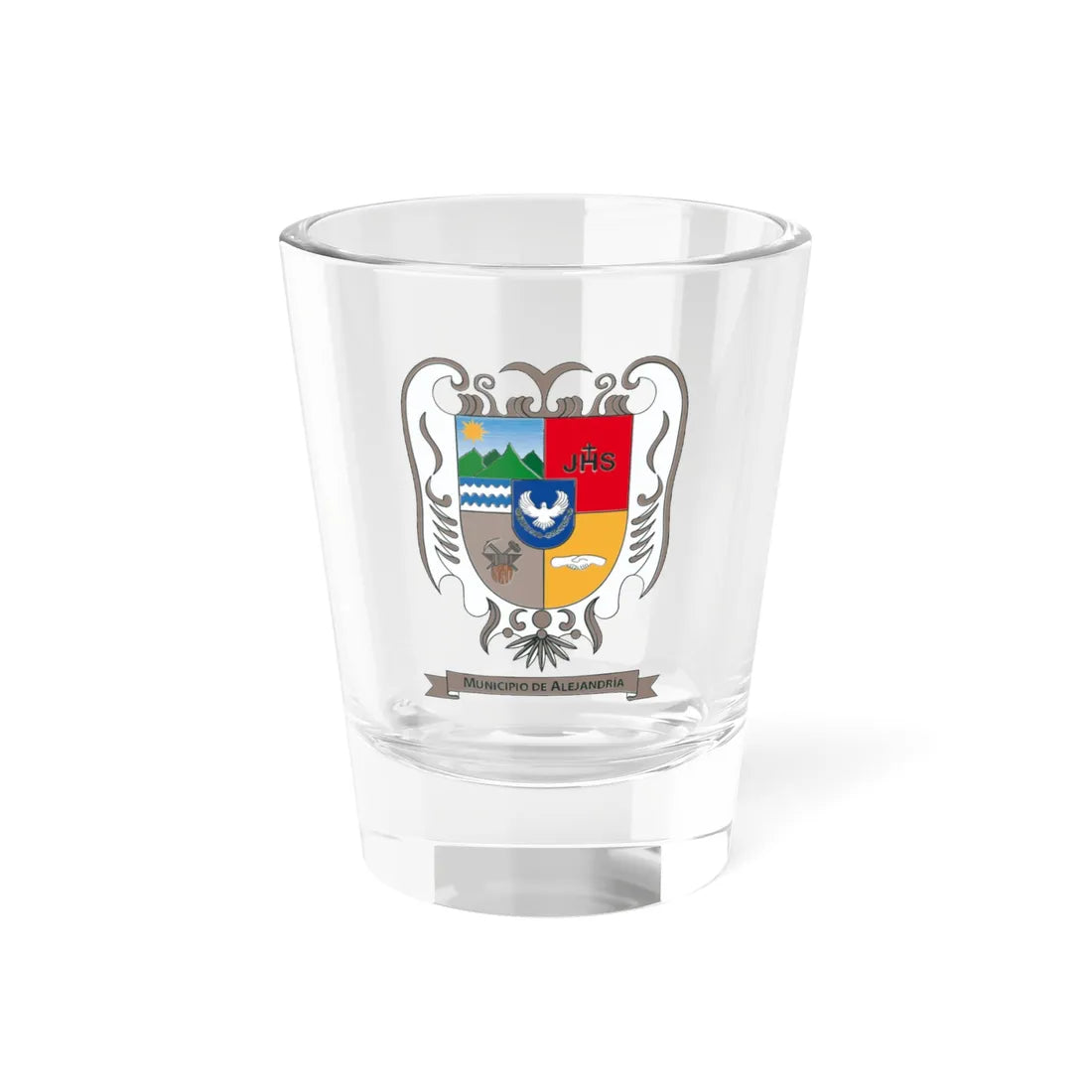 Escudo de Alejandría (Colombia) (Coat of Arms) Shot Glass 1.5oz 1.5oz - Go Mug Yourself