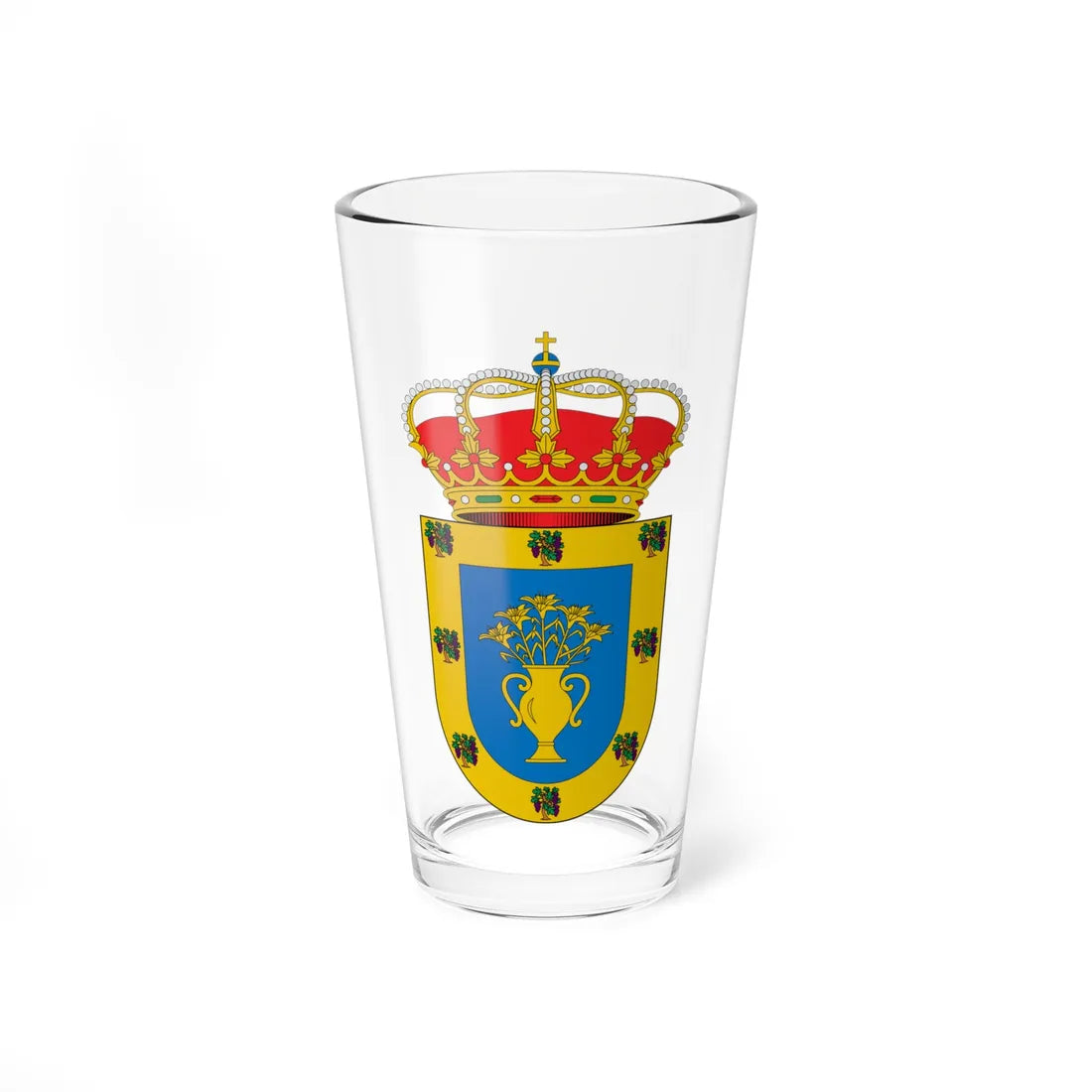 Escudo de Alesón La Rioja (Spain) (Coat of Arms) Pint Glass 16oz 16oz - Go Mug Yourself