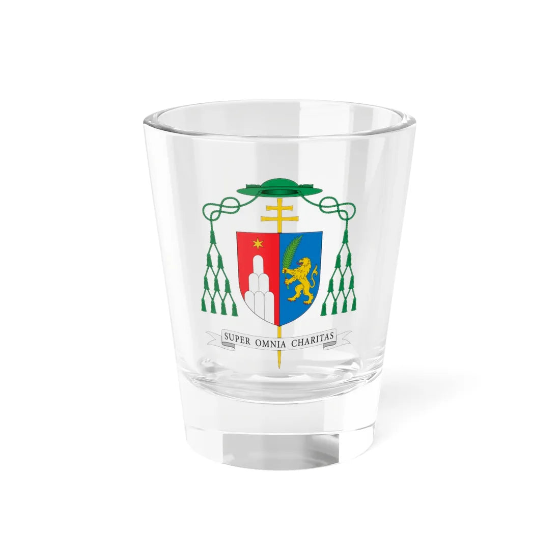 Escudo de Alfio Rapisarda (Spain) (Coat of Arms) Shot Glass 1.5oz 1.5oz - Go Mug Yourself