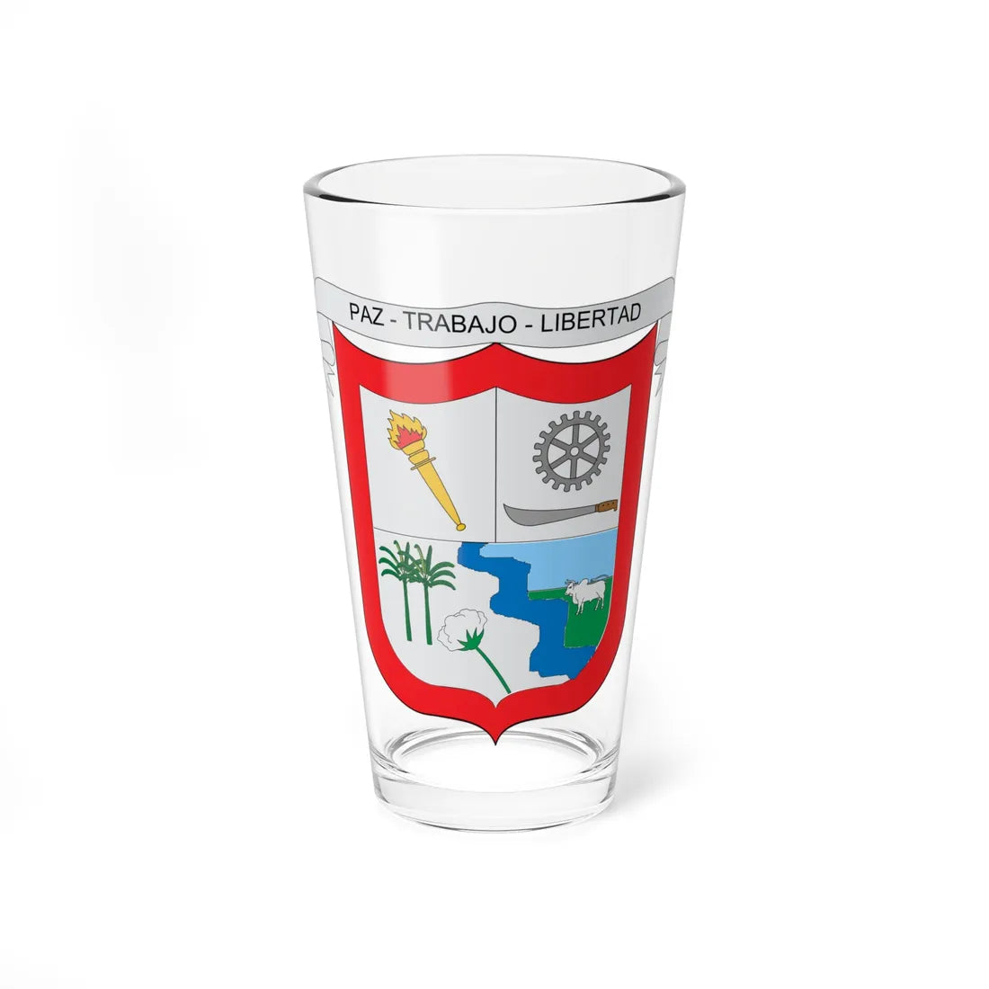 Escudo de Algarrobo Magdalena (Colombia) (Coat of Arms) Pint Glass 16oz 16oz - Go Mug Yourself