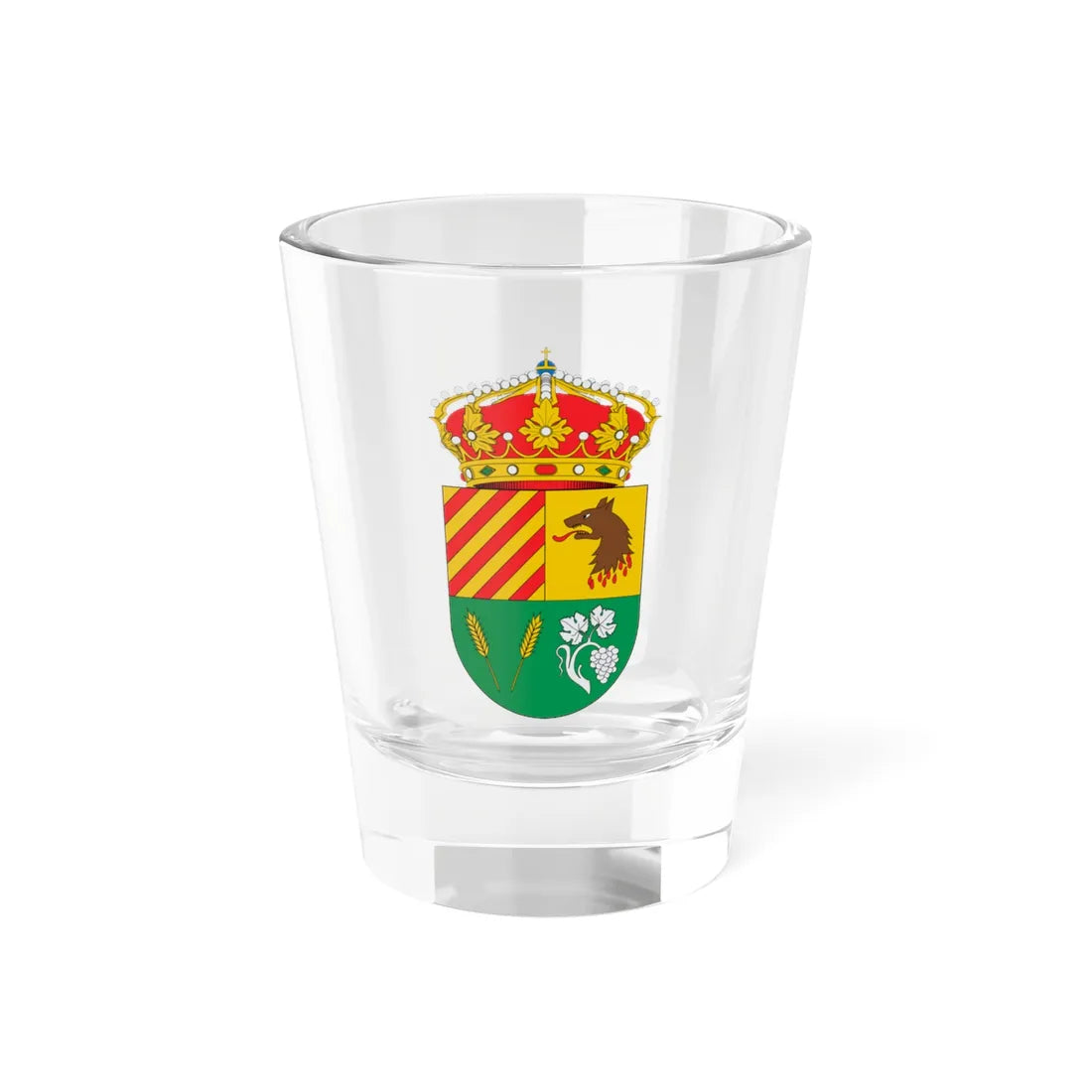 Escudo de Algete (Spain) (Coat of Arms) Shot Glass 1.5oz 1.5oz - Go Mug Yourself