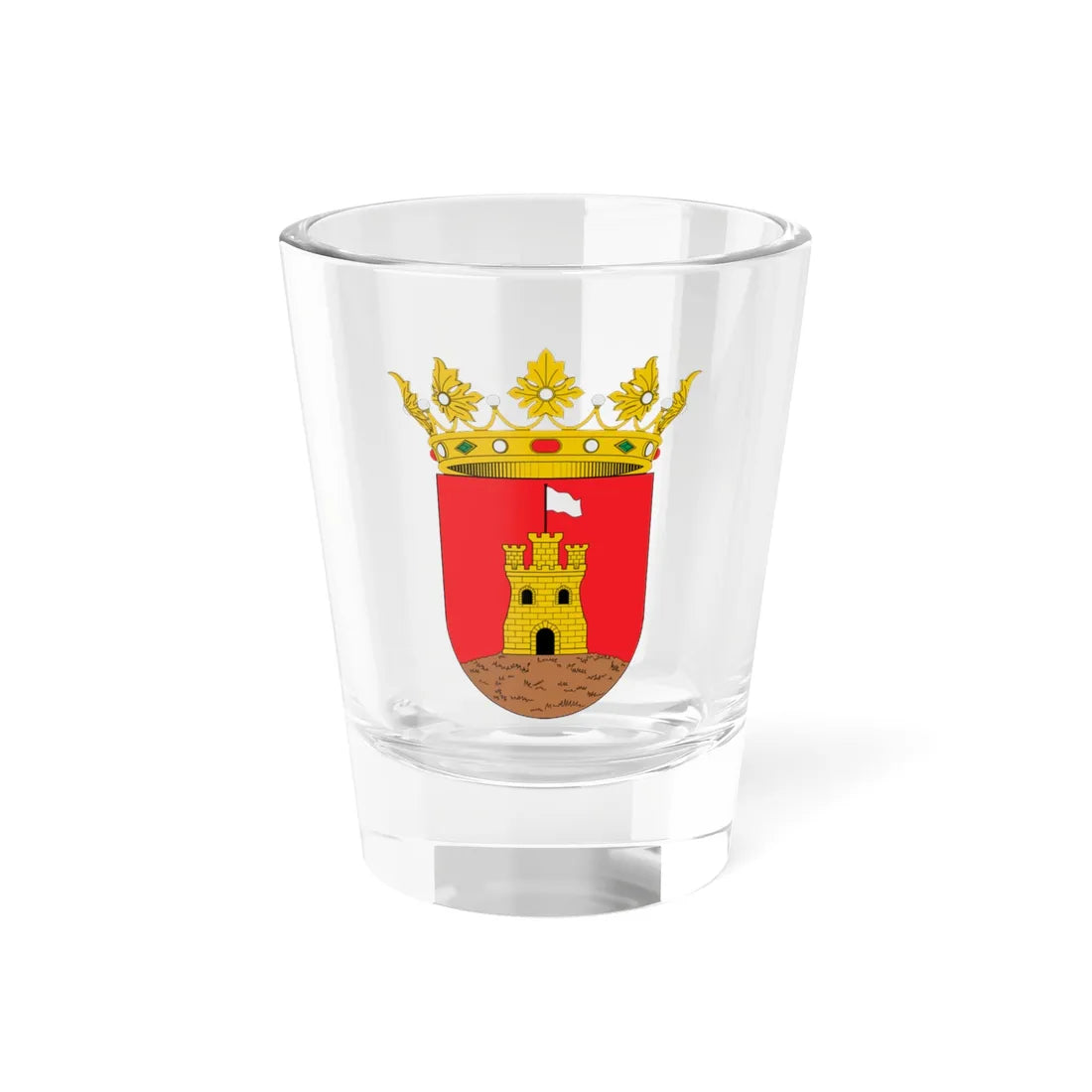 Escudo de Algimia de Almonacid (Spain) (Coat of Arms) Shot Glass 1.5oz 1.5oz - Go Mug Yourself