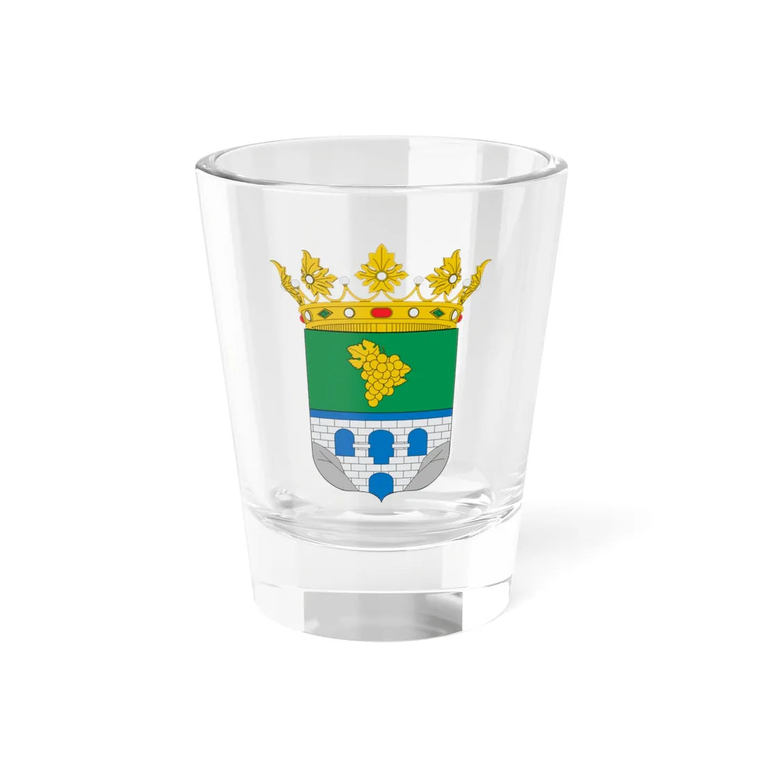 Escudo de Alhama de Almería (Spain) (Coat of Arms) Shot Glass 1.5oz 1.5oz - Go Mug Yourself