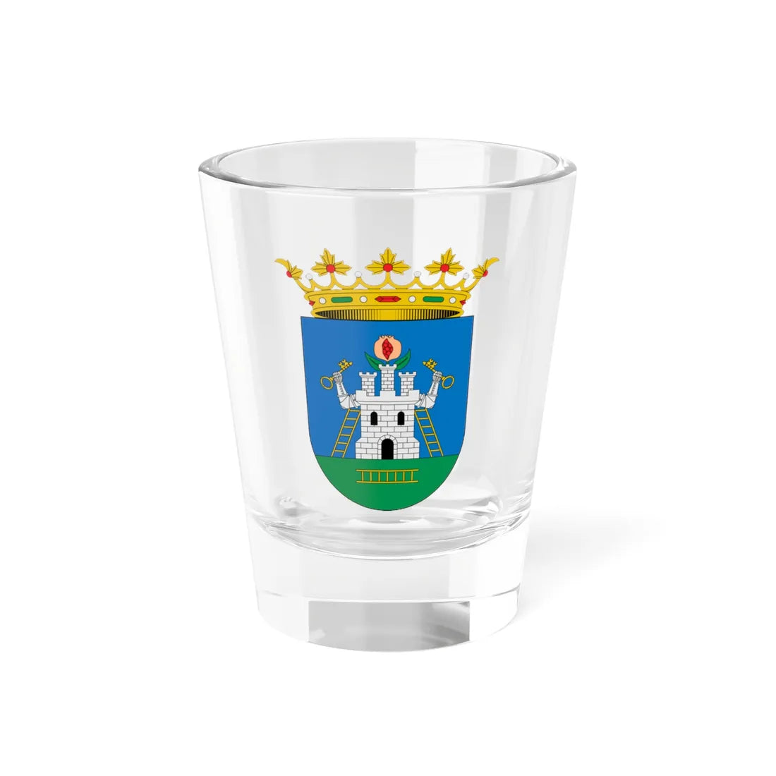 Escudo de Alhama de Granada Granada (Spain) (Coat of Arms) Shot Glass 1.5oz 1.5oz - Go Mug Yourself