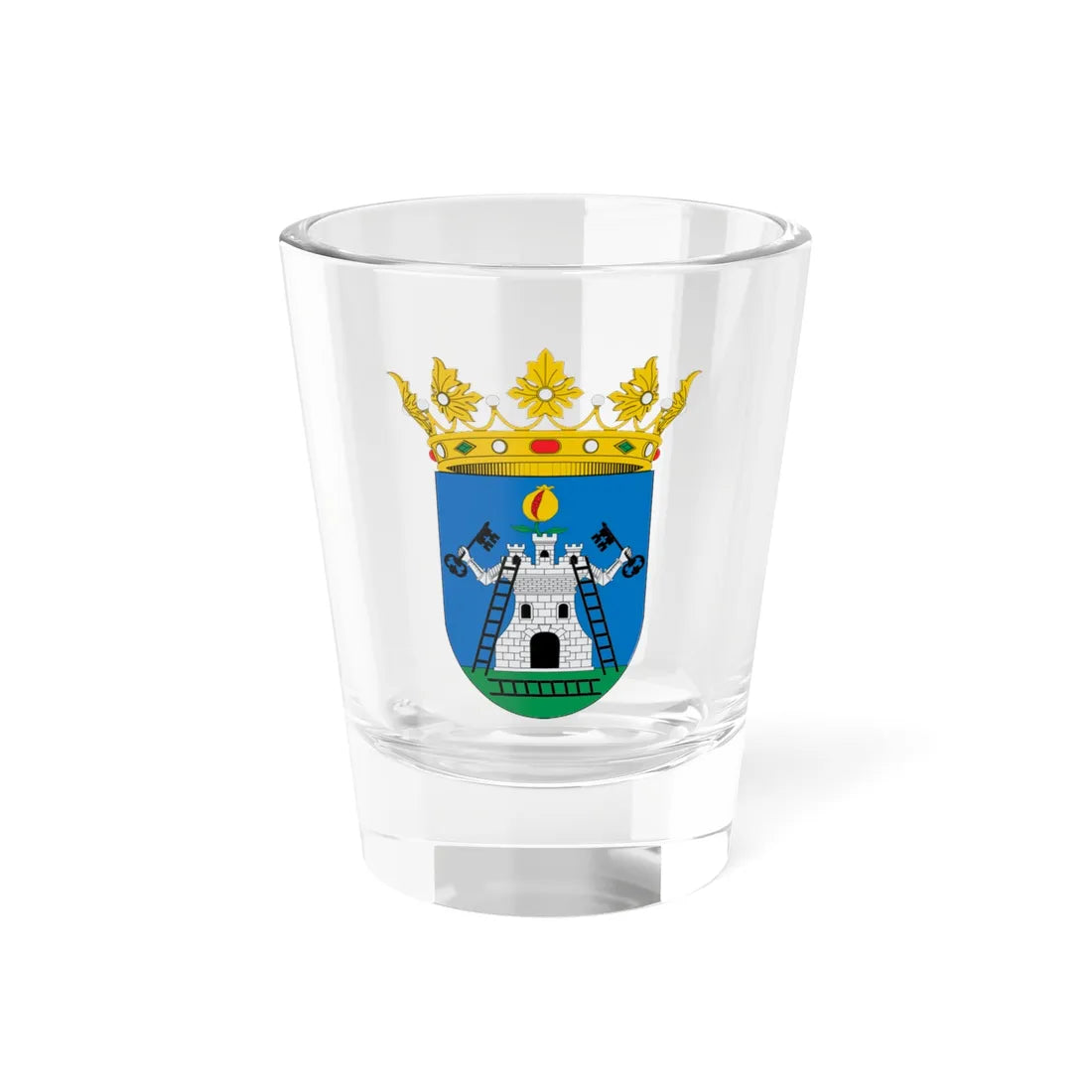 Escudo de Alhama de Granada (Spain) (Coat of Arms) Shot Glass 1.5oz 1.5oz - Go Mug Yourself