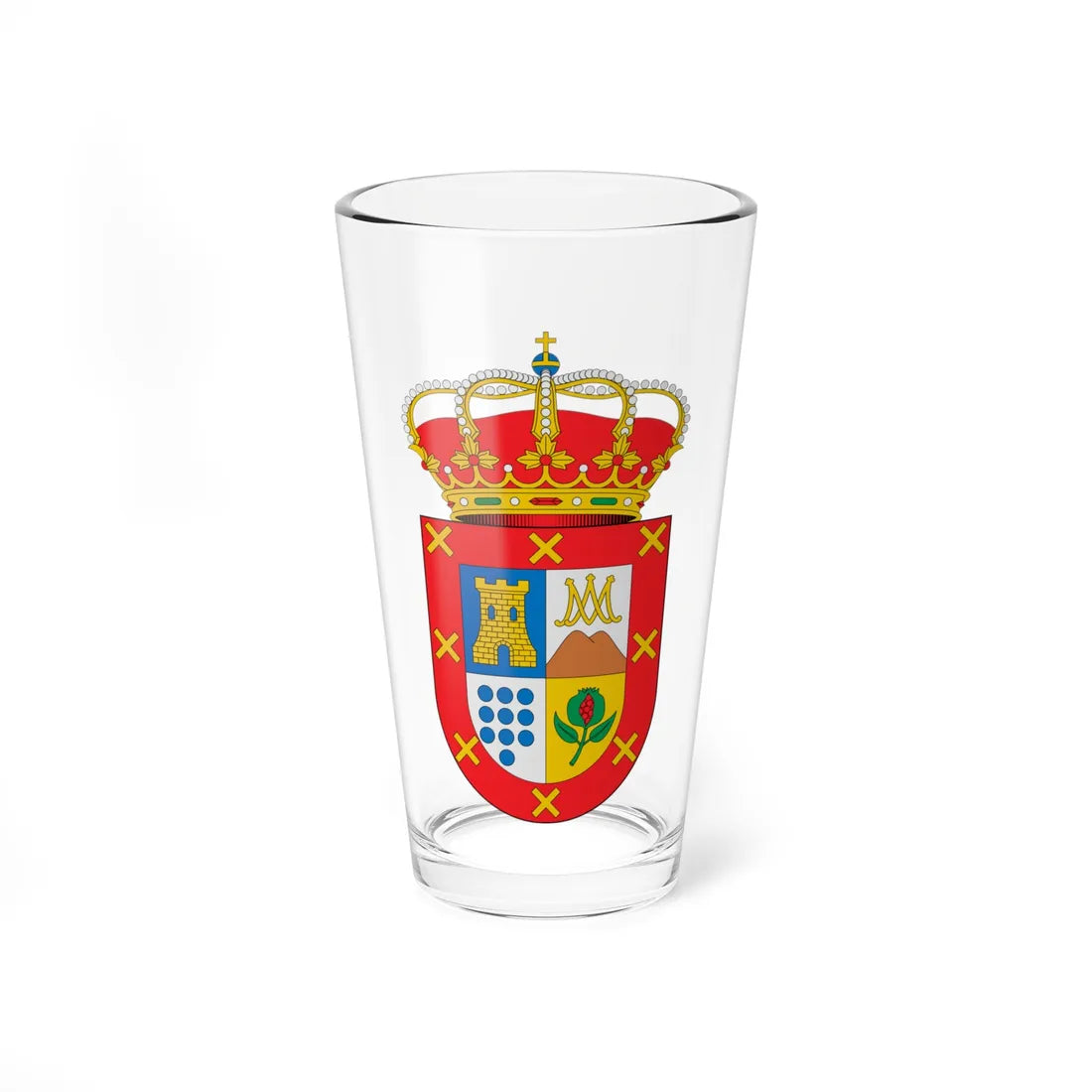 Escudo de Alhendín Granada (Spain) (Coat of Arms) Pint Glass 16oz 16oz - Go Mug Yourself