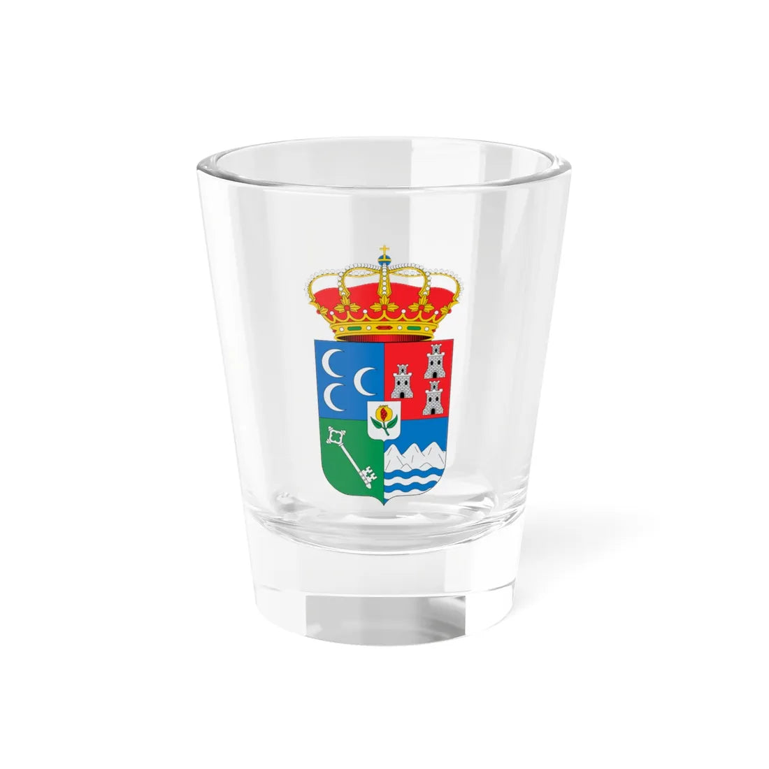 Escudo de Alicún de Ortega Granada (Spain) (Coat of Arms) Shot Glass 1.5oz 1.5oz - Go Mug Yourself