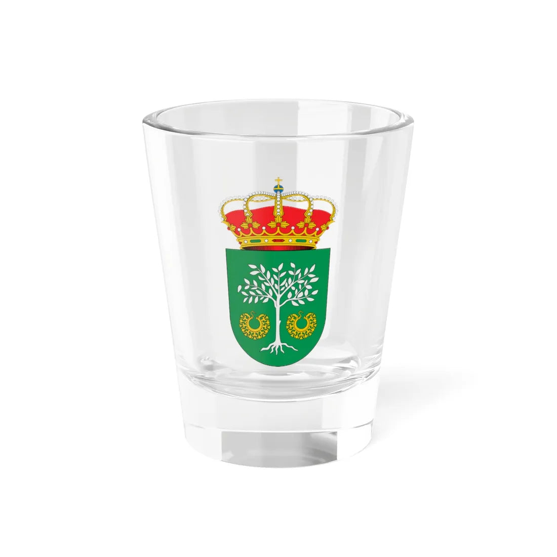 Escudo de Aliseda Cáceres (Spain) (Coat of Arms) Shot Glass 1.5oz 1.5oz - Go Mug Yourself
