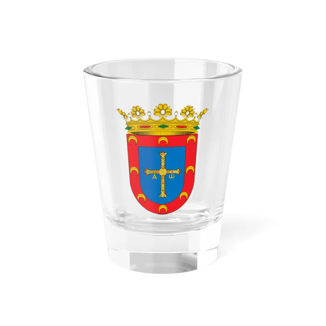 Escudo de Allande (Spain) (Coat of Arms) Shot Glass 1.5oz 1.5oz - Go Mug Yourself