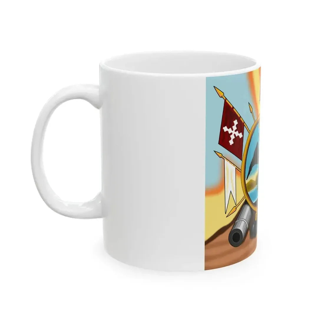 Escudo de Allende Reverso Cruz (Mexico) White Coffee Mug - Go Mug Yourself
