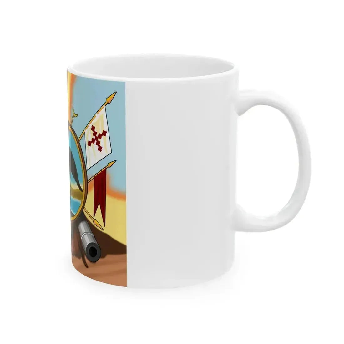 Escudo de Allende Reverso Cruz (Mexico) White Coffee Mug - Go Mug Yourself