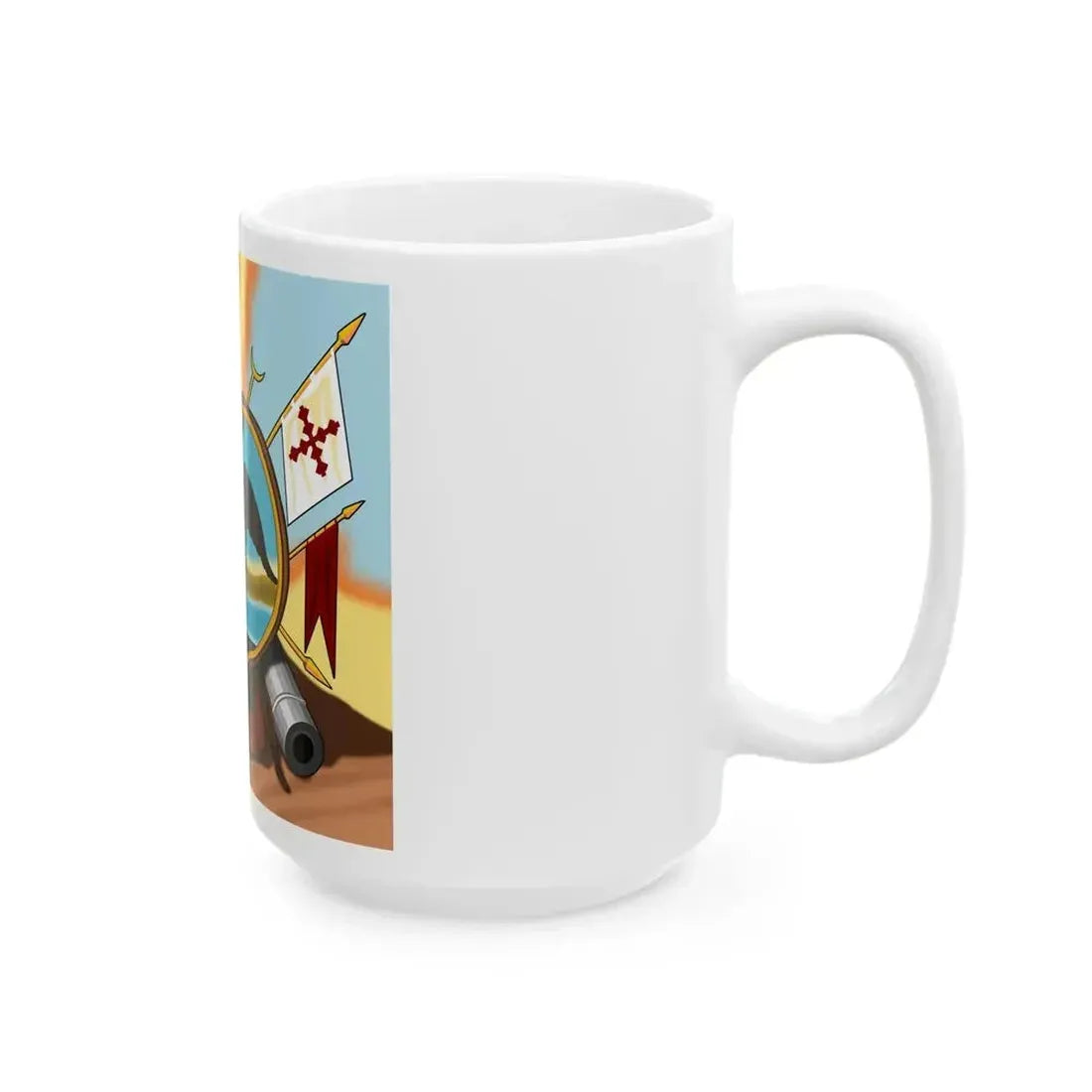 Escudo de Allende Reverso Cruz (Mexico) White Coffee Mug - Go Mug Yourself